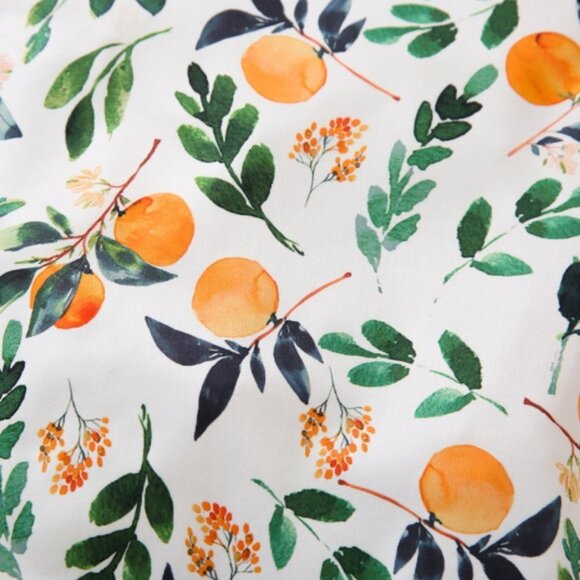 NWT baby girl boy jumpsuit outfit one-piece short sleeve orange fruit Summer - Picture 4 of 5